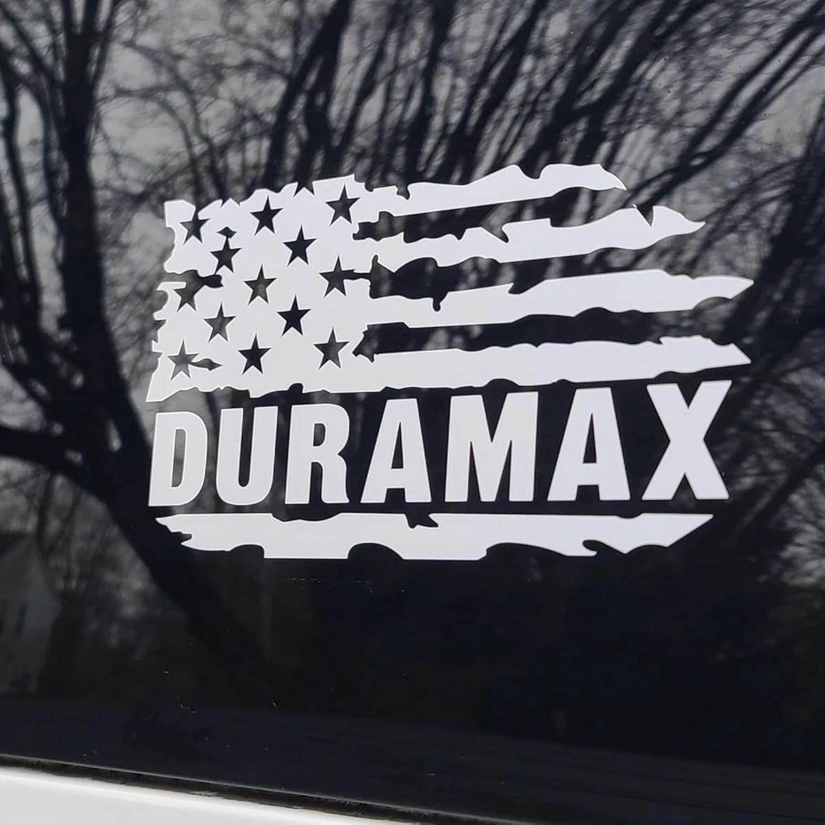 Car Sticker Vinyl Tape American Flag Duramax Diesel Truck Window Stickers Fits Silverado Sierra 2500 3500