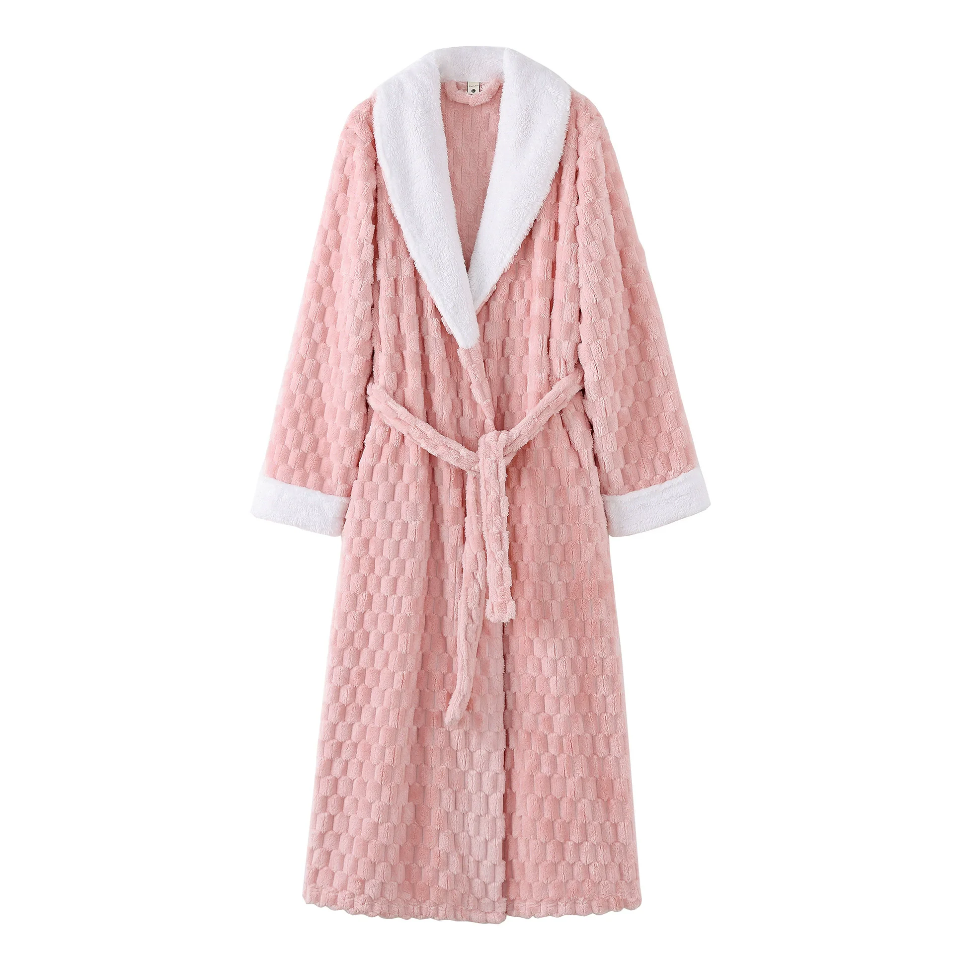 

Зимняя утолщенная фланелевая одежда для сна для пар, длинный халат, кимоно, халат, коралловый флис, женская ночная рубашка, свободная домашняя одежда, домашняя одежда