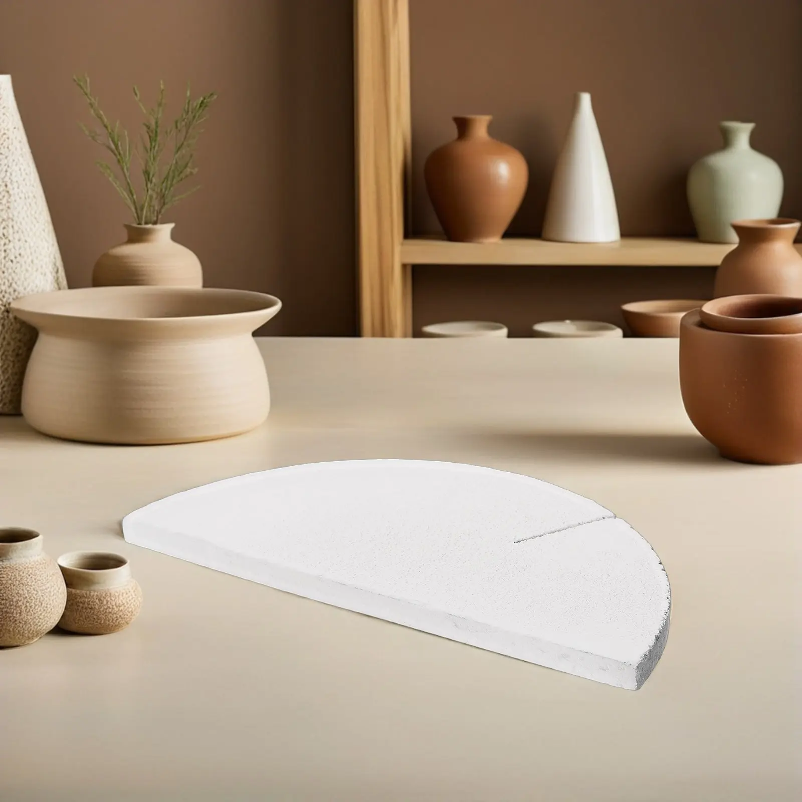 

Fireproof Ceramic Firing Stand for Pottery and Clay Art High Temperature Resistant Semicircle Heat Insulation Shelf Support Pegs