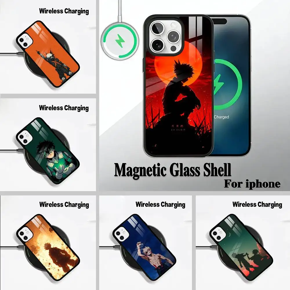 

Shonen Anime-My -H-Hero -Academia Wireless charging phone case compatible with iPhone 17/16/15/14/13/12/11