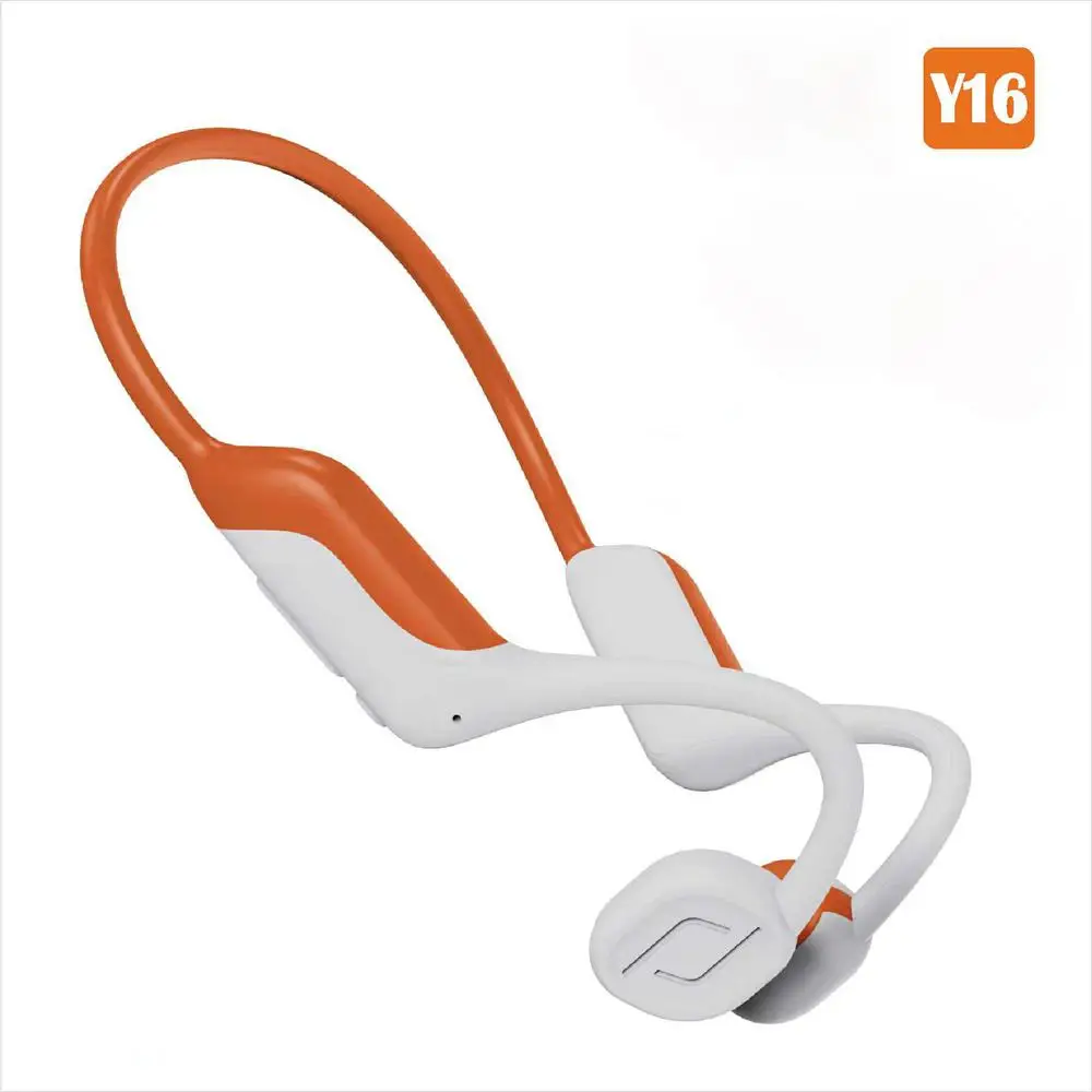 Y16 سماعات توصيل عظمية للسباحة IPX68 مقاومة للماء مشغل MP3 32 جيجابايت ذاكرة رياضية/سباحة سماعات بلوتوث