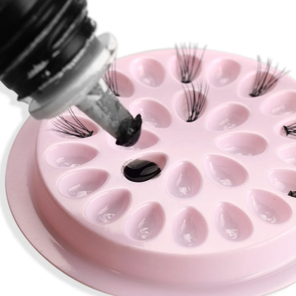 

10pcs Eyelash Glue Tray Premium Waterproof Adhesive Pallet For Extension Grafting Holder Transparent Convenient Assistant