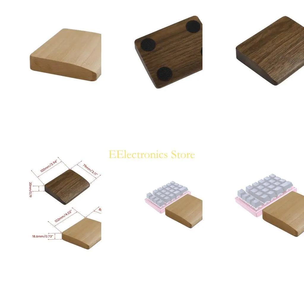 B03C Non-Slip Keyboard Hand Wrist Rest Pad Walnut Beech Tray Wrist Pad