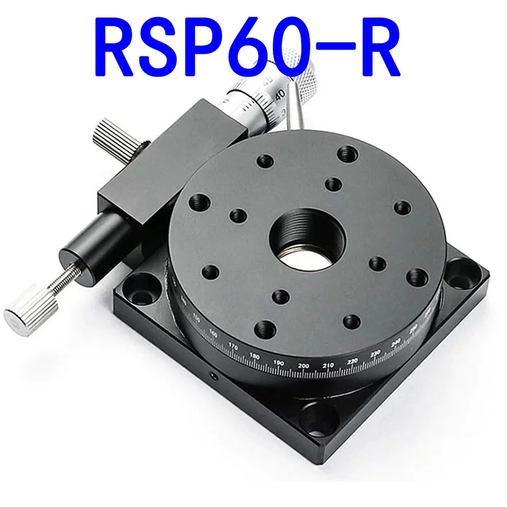 RS60-L Manual R-Axis Rotary Stage Precision Fine Adjustment Turntable Work Platform