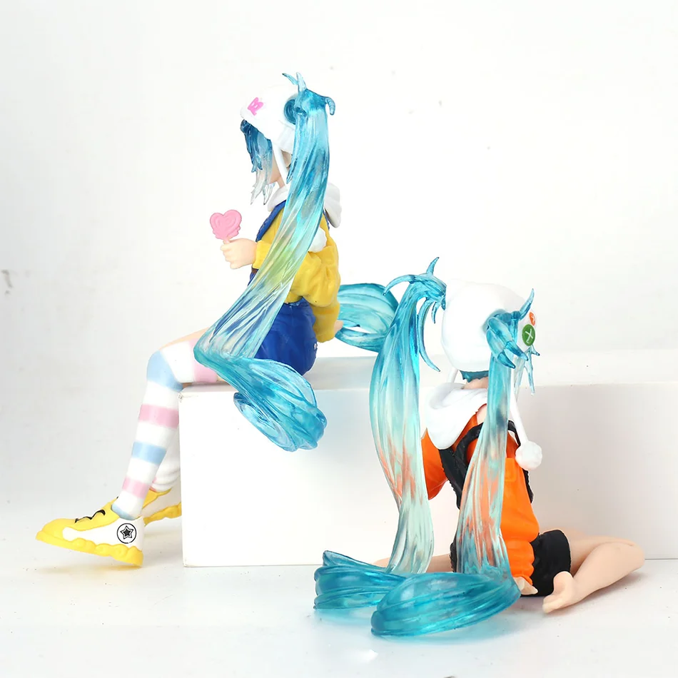 En Stock FuRyu Noodle Stopper Hatsune Miku -Lollipop Ver.- PVC 15CM Anime figuras de acción modelos colección Juguetes