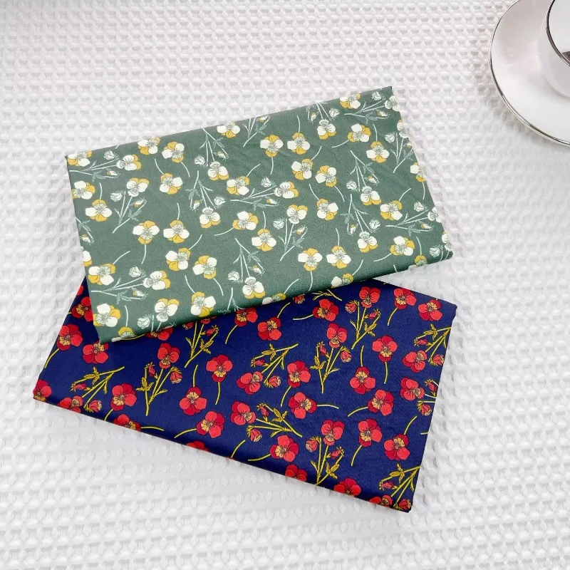 160x50cm Plant Flower Series Cotton Twill Printed Cloth Bedding Handmade Tablecloth Decorative Clothes Fabric