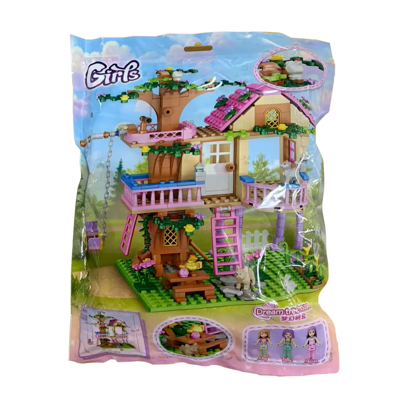 

Friends City Tree House Summer Holiday Villa Castle Building Blocks Sets Figures Garden DIY Toys for Kids Girl Birthday Gift