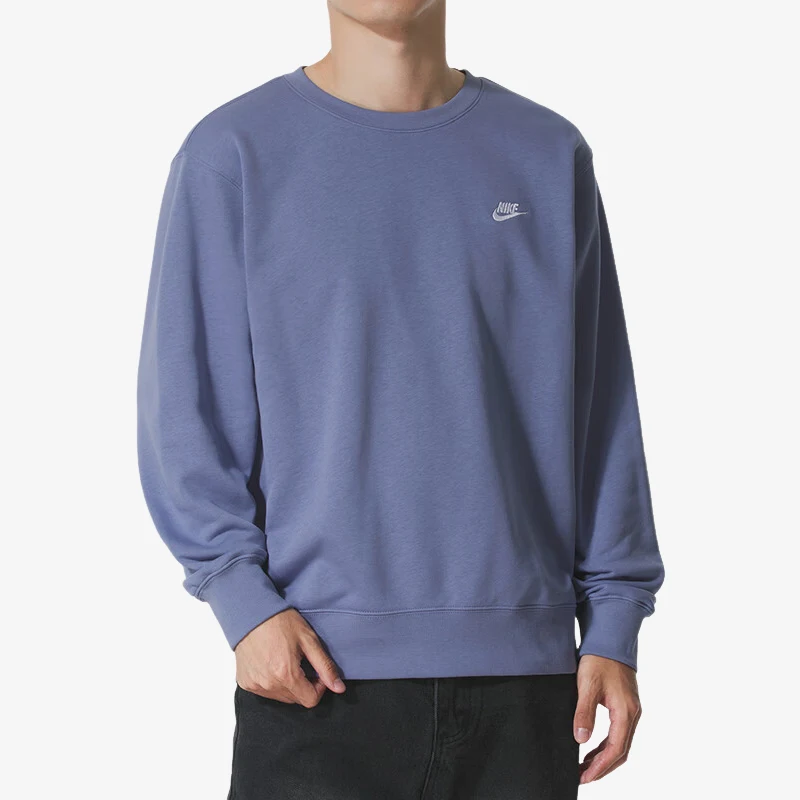 Nike genuine spring men's round neck pullover embroidered hoodie FN3889-499