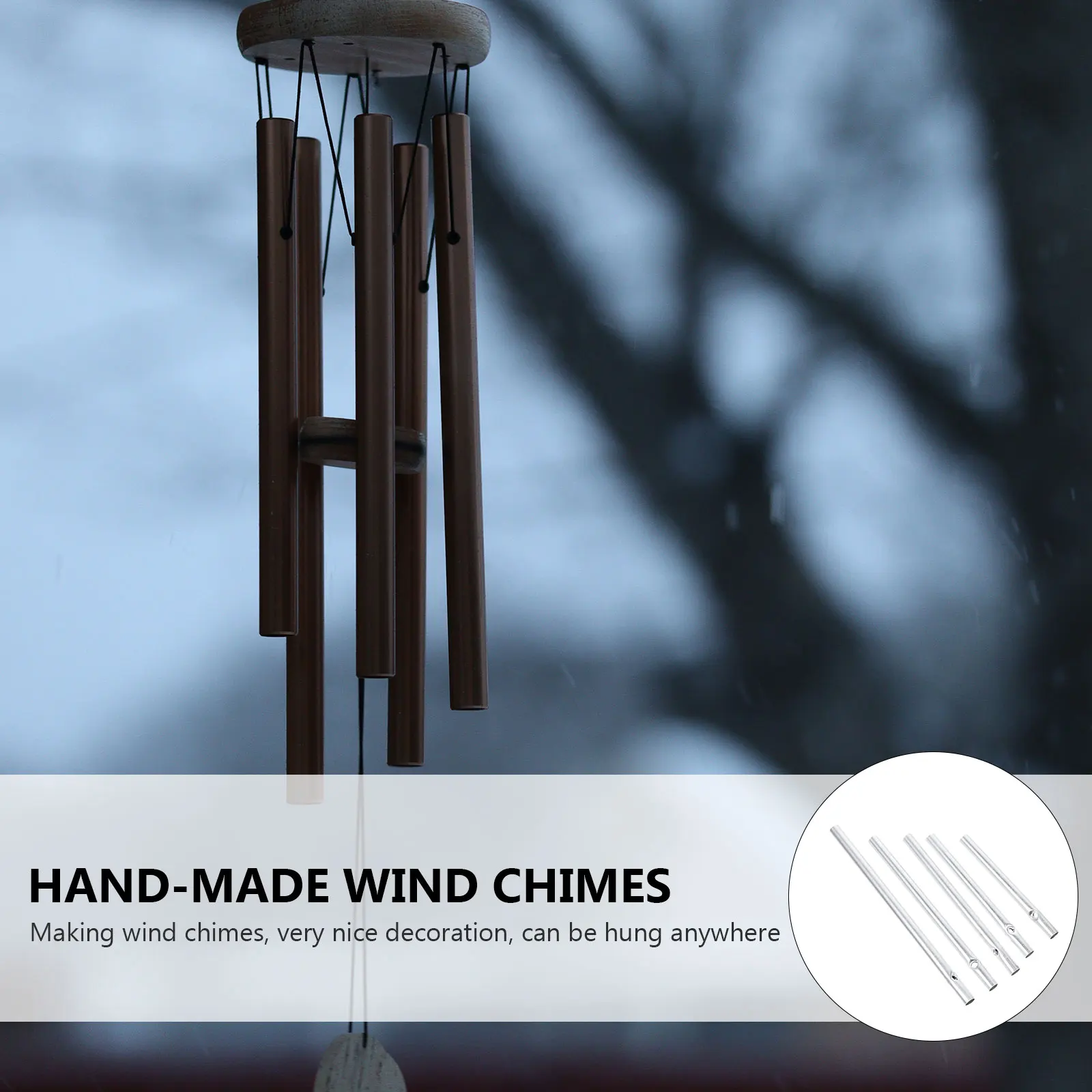 

5Pcs 6MM Wind Chimes Making Materials 7 11.5CM Aluminum Wind Bell Hanging Tubes Decoration Craft Supplies Home Outdoor