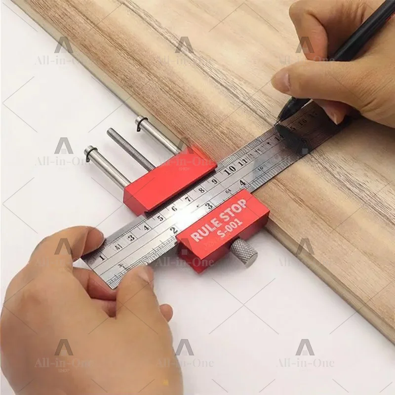 Standard Ruler Positioner Adjustment Positioning Ruler Limit Block Woodworking Marking Tool Positioner Ruler Block