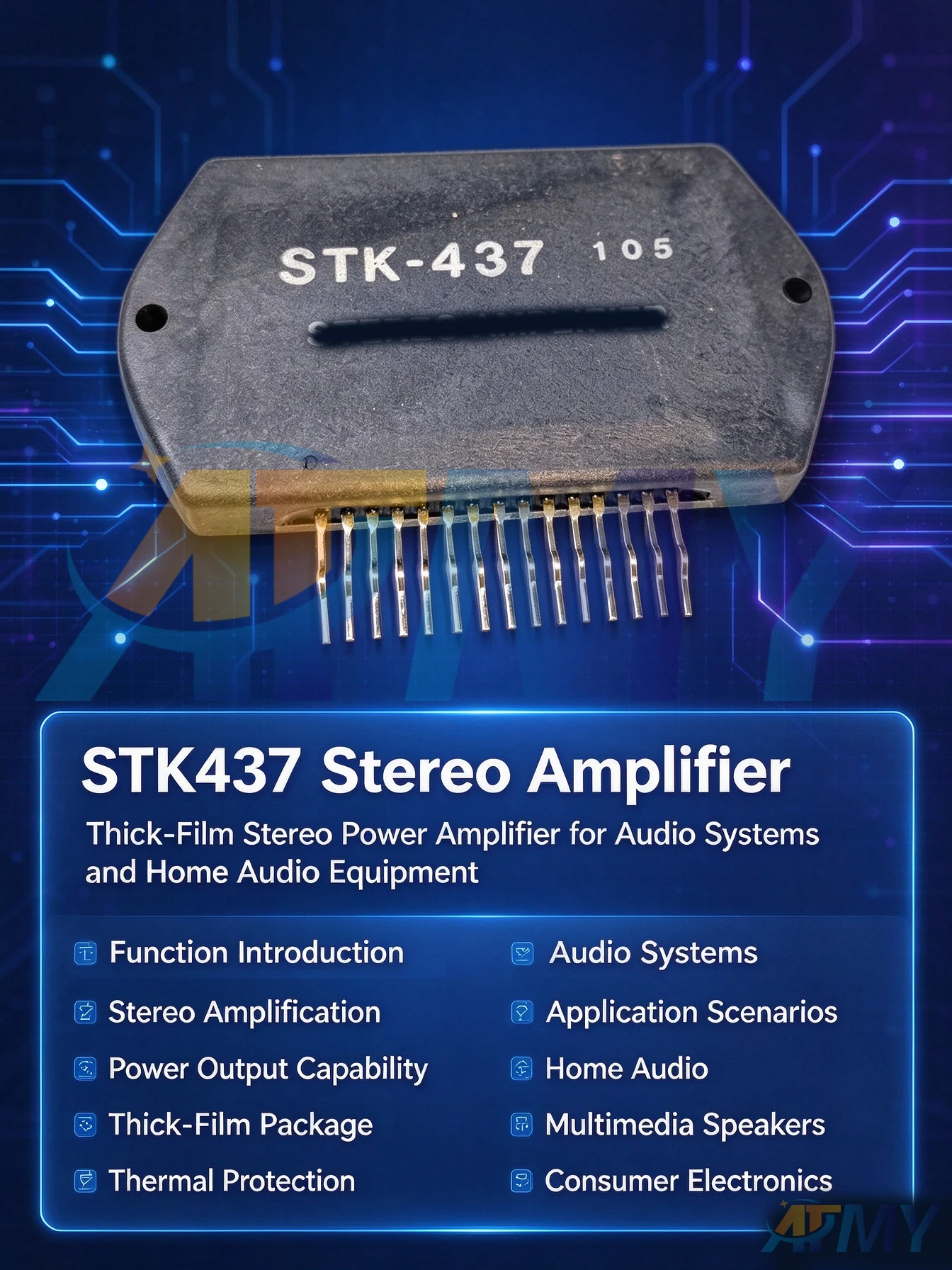 STK439 STK437 STK441 STK443 Audio Amplifier Module