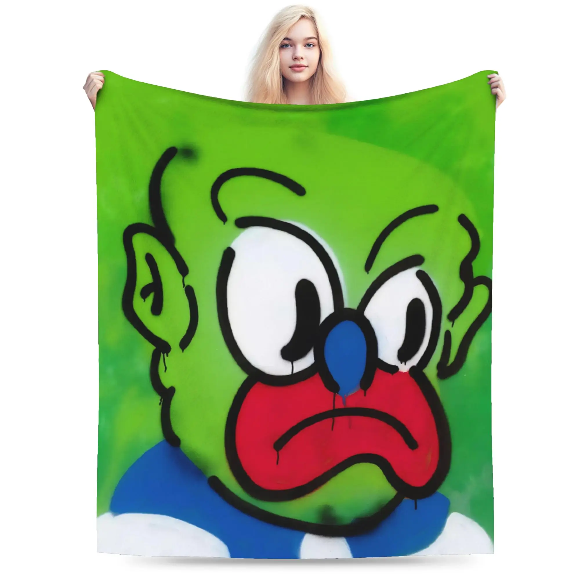 Anime Olaolu Slawn Art Blanket Super Soft Cozy  Throw Blankets for Couch 50x60 Inch Multi-size Plush Thin Quilt
