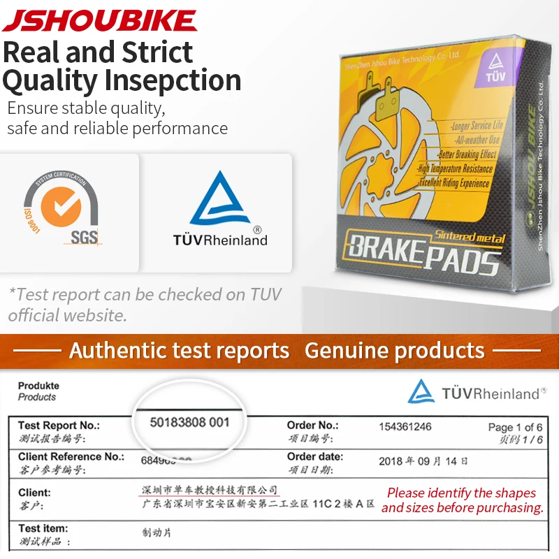 JSHOUBIKE Advanced All-Metal Bicycle Brake Pads Wear-Resistant Low Noise for Hope Tech 3 E4/Race Evo E4, Levis TRICKSTUFF MAXIMA