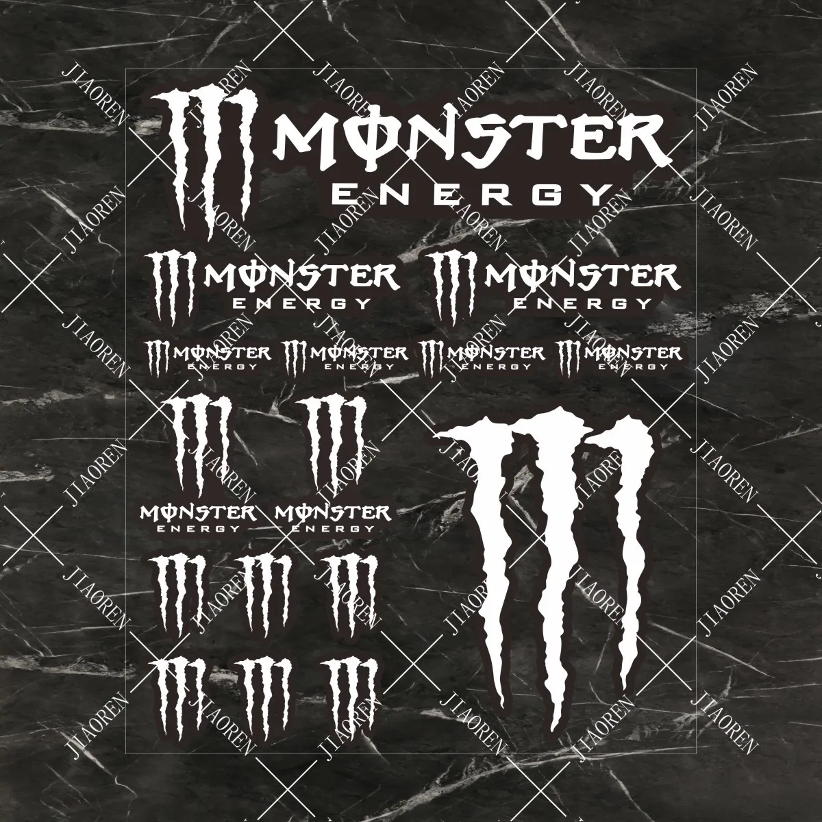 

Рождественские наклейки на мотоцикл Monster Energy с логотипом Decomanía Emblema Helco, водонепроницаемые