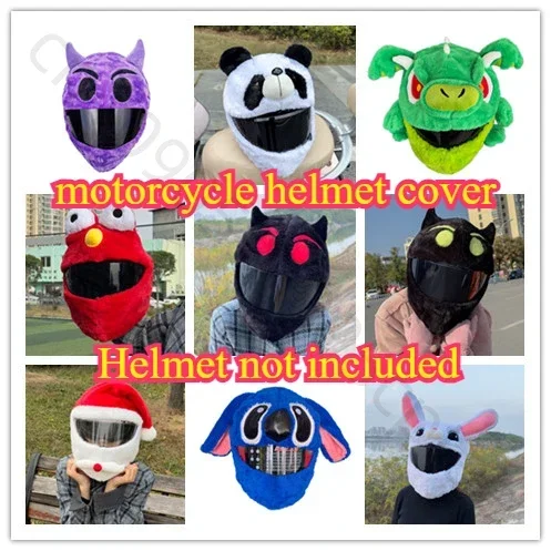 Devil series motorcycle helmet plush helmet protective cover cartoon style unisex motorcycle personalized helmet cover