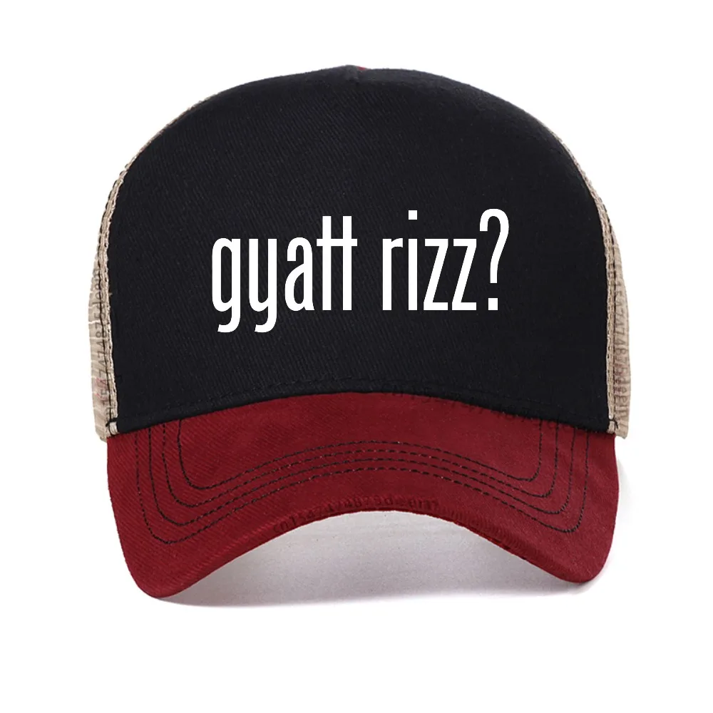 

Gyatt Rizz cap Funny fashion Breathable Unisex baseball cap outdoor casual adjustsble mesh trucker hat summer Snapback hats