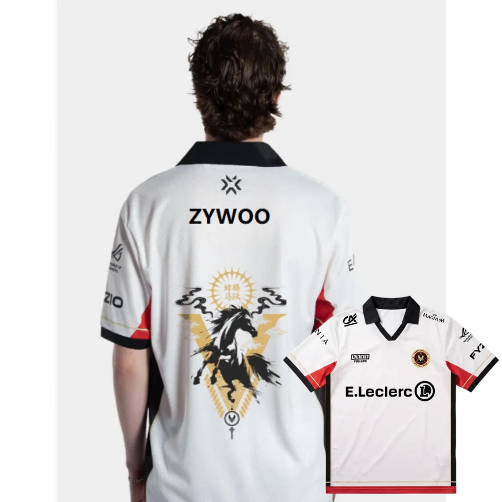 2026 CS2 Team Vitality VALORANT ZywOo ApEX Alternate Jersey Chronicle Training Breathable Quick-dry T-shirt Men's V-Neck Tops