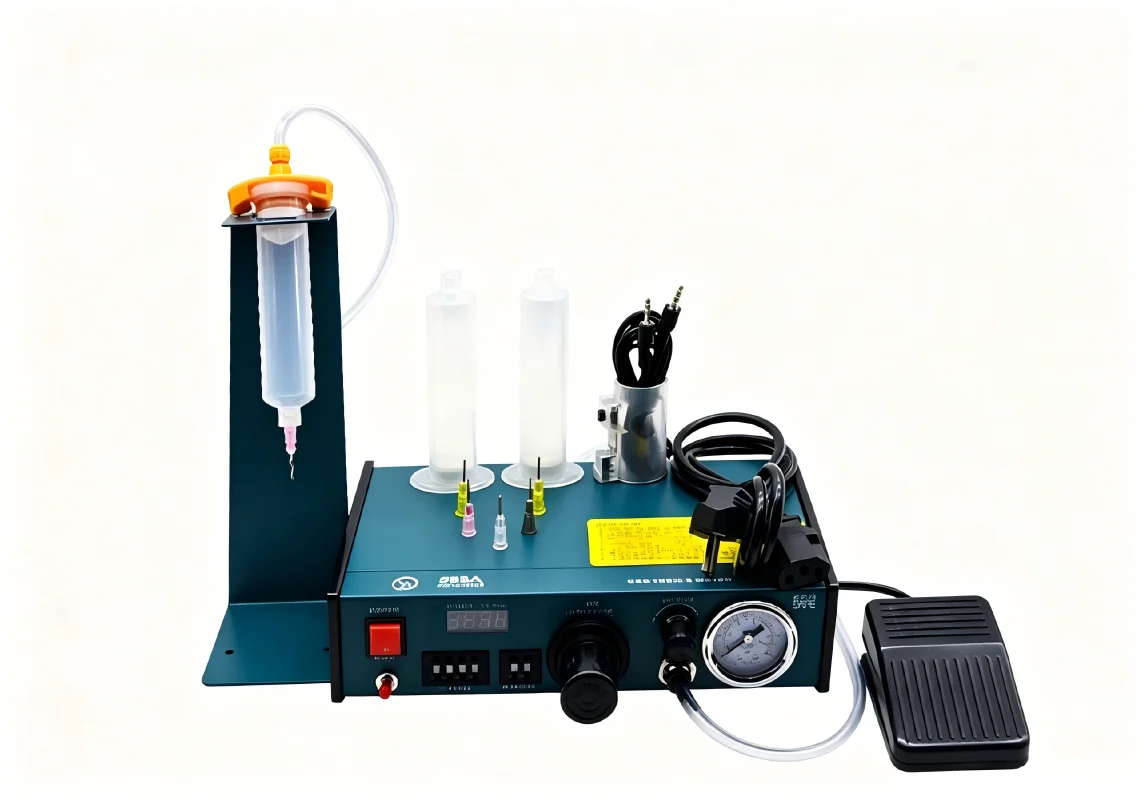 ZB982 ZB983A Manual Glue Dispenser Machine Precision Liquid Adhesive Dispensing Tool for PCB SMT Electronics Repair