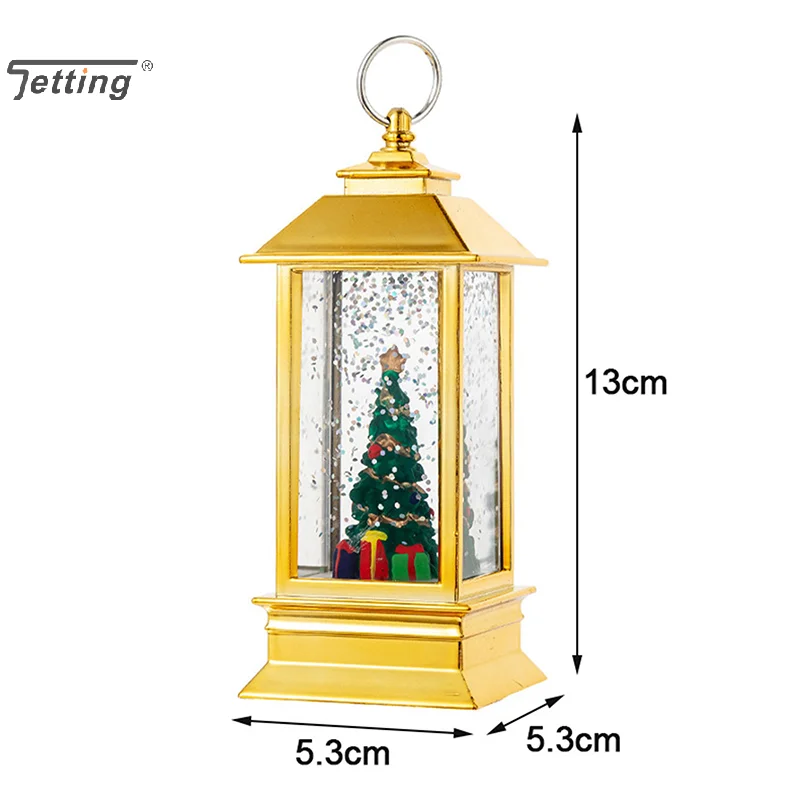 Christmas Water Plating Square Light Ornament Santa Claus Decoration Lights For XMAS Christmas Party Decoration Lamp