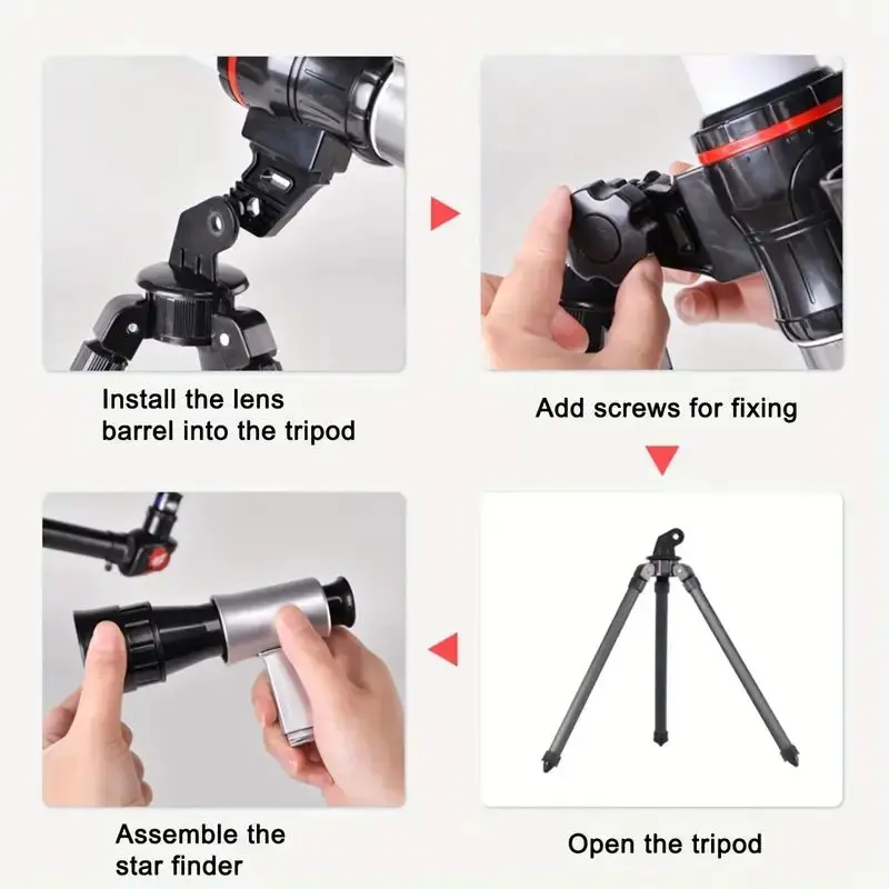 HD High Magnification Scientific Astronomical Telescope Set, Portable and Adjustable Professional Telescope view 4