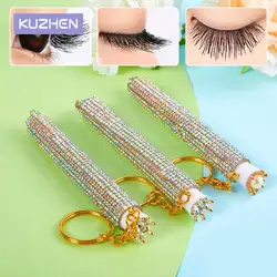Gold Crown Reusable Empty Mascara Tube With Eyelash Wand Diamond Gold Chain Micro Lash Spoolie Cleaner Packaging Container DIY
