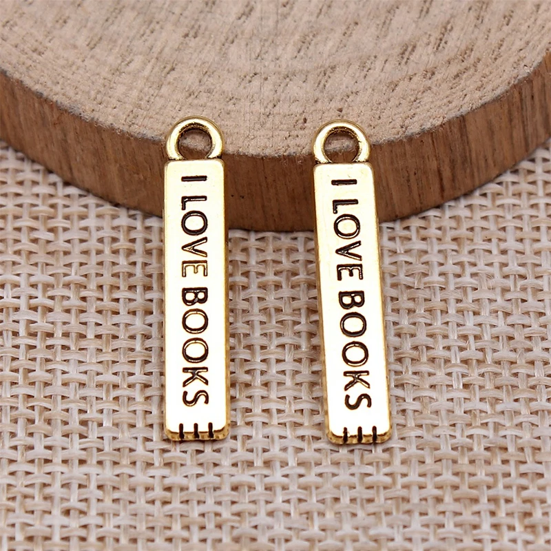 

100 шт./лот DIY микс ювелирных изделий аксессуары сплав я люблю книга письмо кулон для подвесок телефон браслет