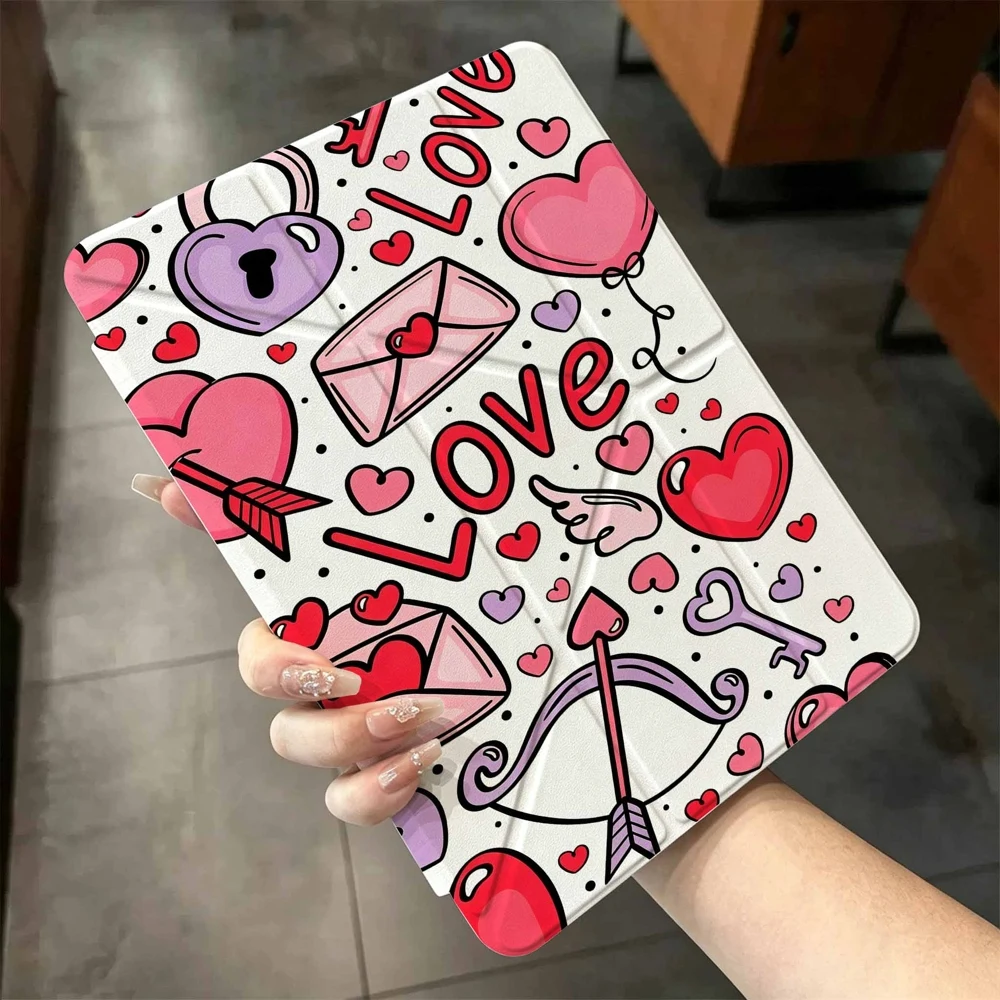 Viral Valentine Love For IPad Mini Air Pro 13 12.9 11 10.9 10.5 10.2 9.7 8.3 7.9 inch 5 6 7 8 th Pen Slot Tablet Case