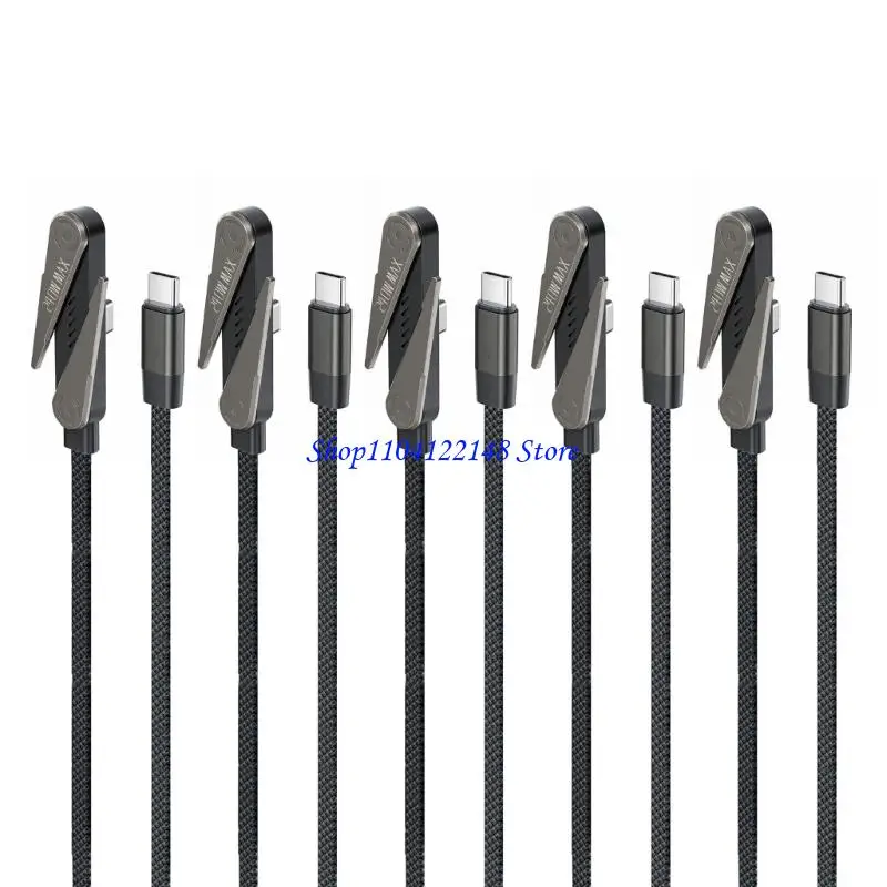 P9FA Heavy Duty Type C Cable With Zincs Alloy Stand Ensures 240W Rapid Charging For Multiple Devices
