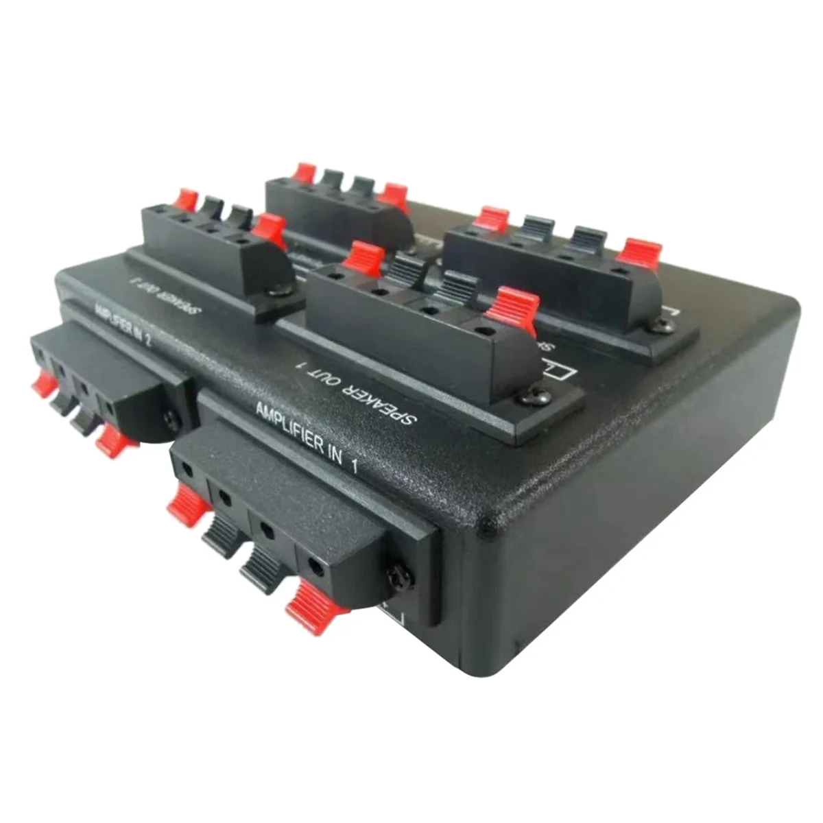 SP-24 Mini 2-IN-4-OUT Stereo Audio selettore amplificatore Switcher Box altoparlante Splitter