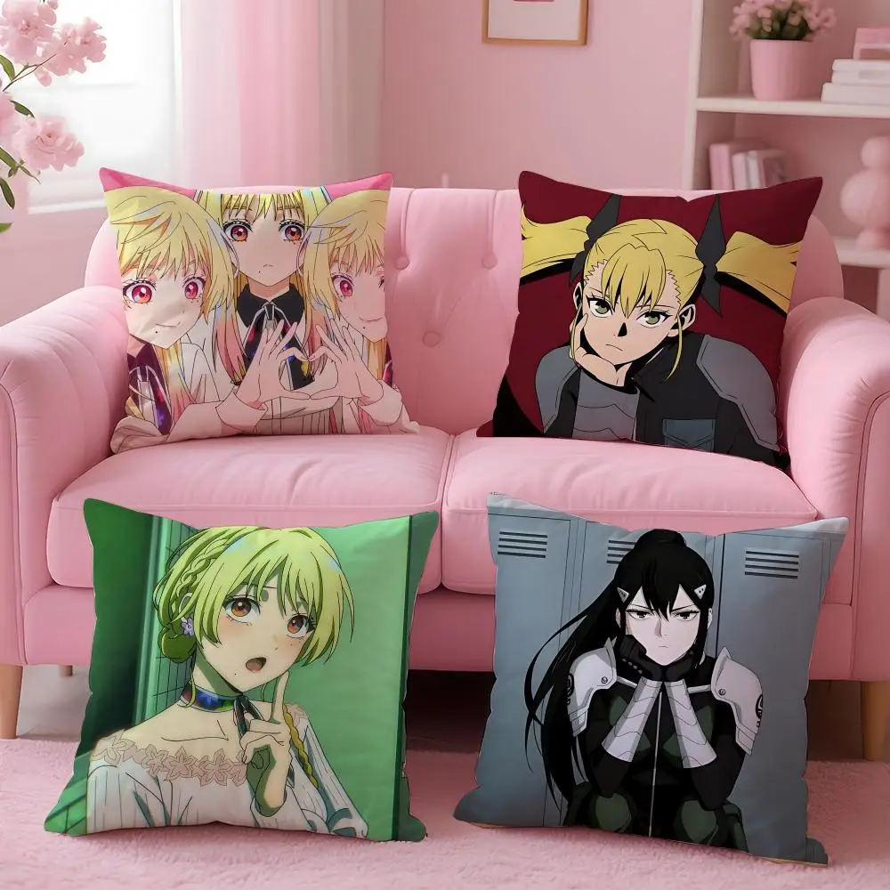 Anime Kaiju No. 8 Cushion Cover Cushion Cover Set 4Pcs 50x50 45x45 40x40 Pillowcase Decorative Sofa Home Decor