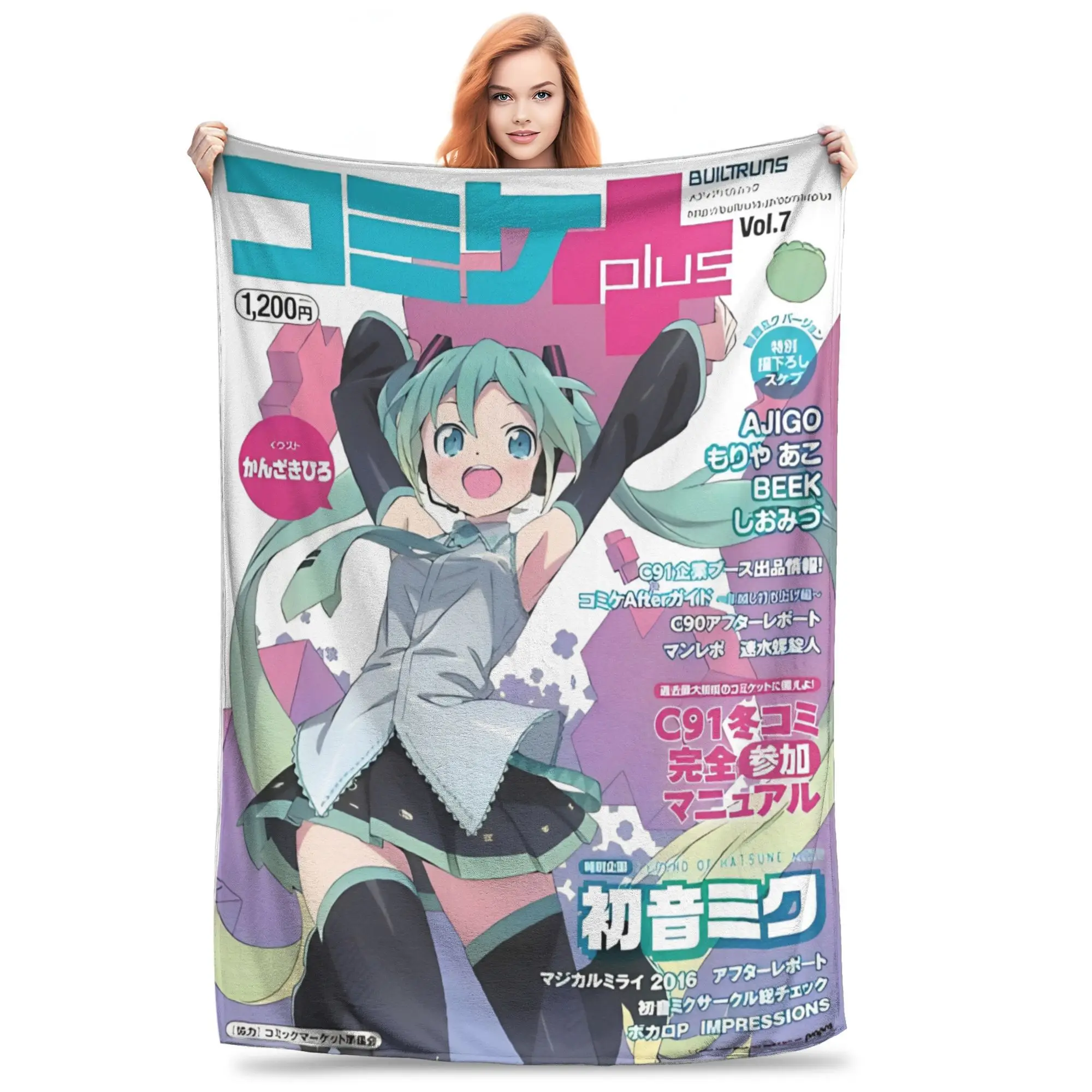 

Hatsune Miku Poster Blanket Ultra Soft Throw Blankets for Bed 50x60 Inch Multiple Sizes Rug Piece