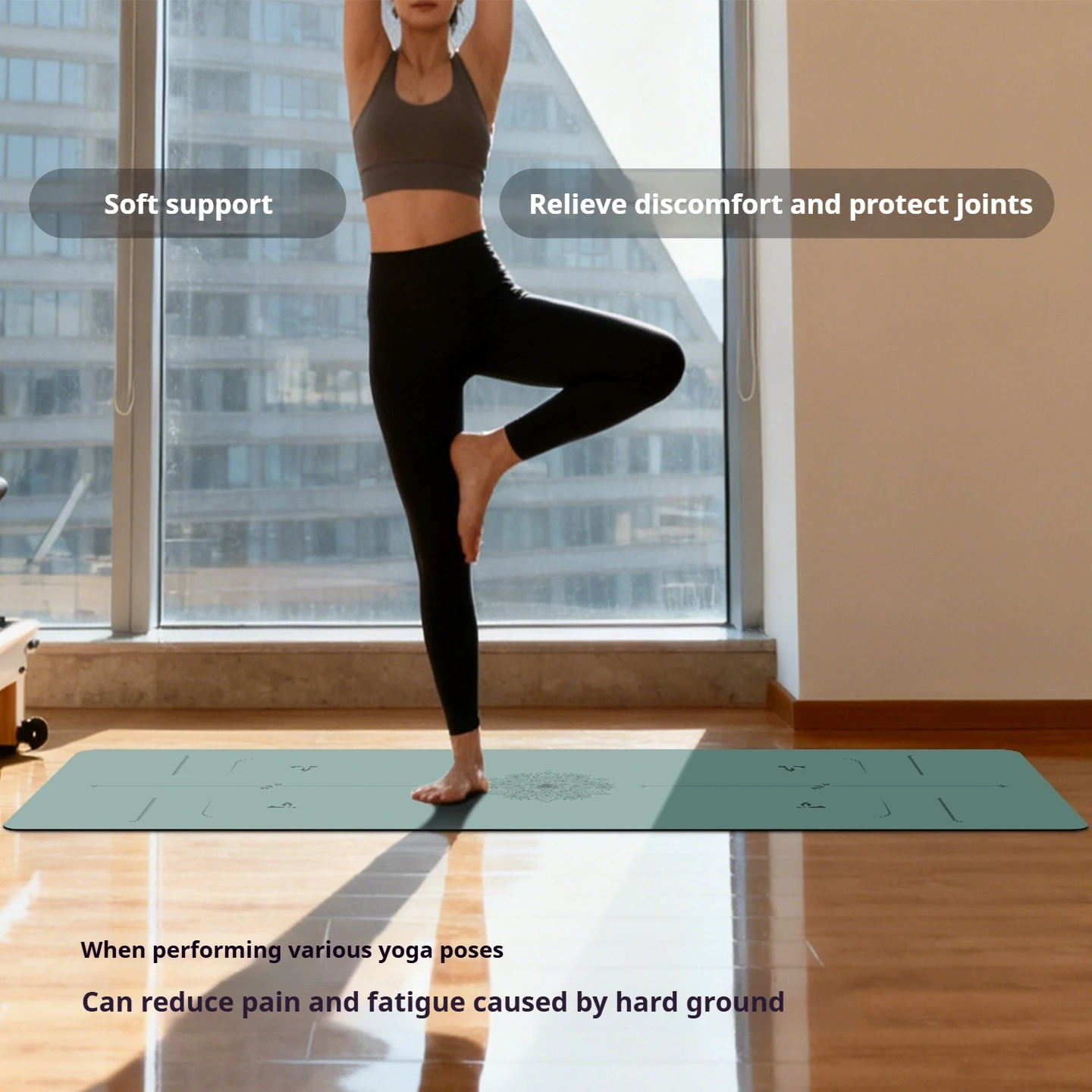 Tapete de Yoga Lezyan Pu em Bo - Home Gym Rubber Flooring avaliação e preço