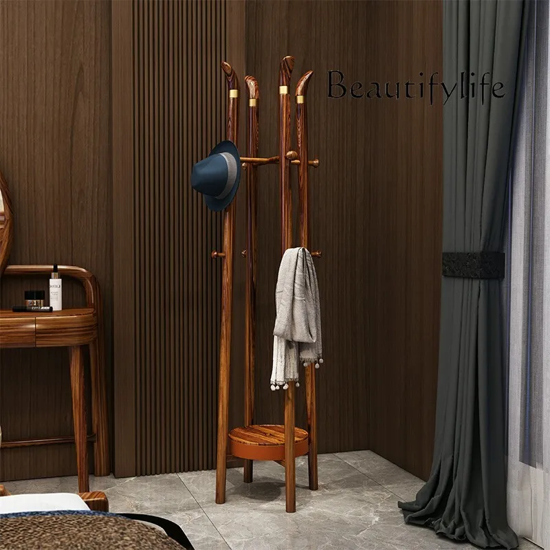 

Ebony coat rack antique plant table floor indoor storage modern simple new Chinese style