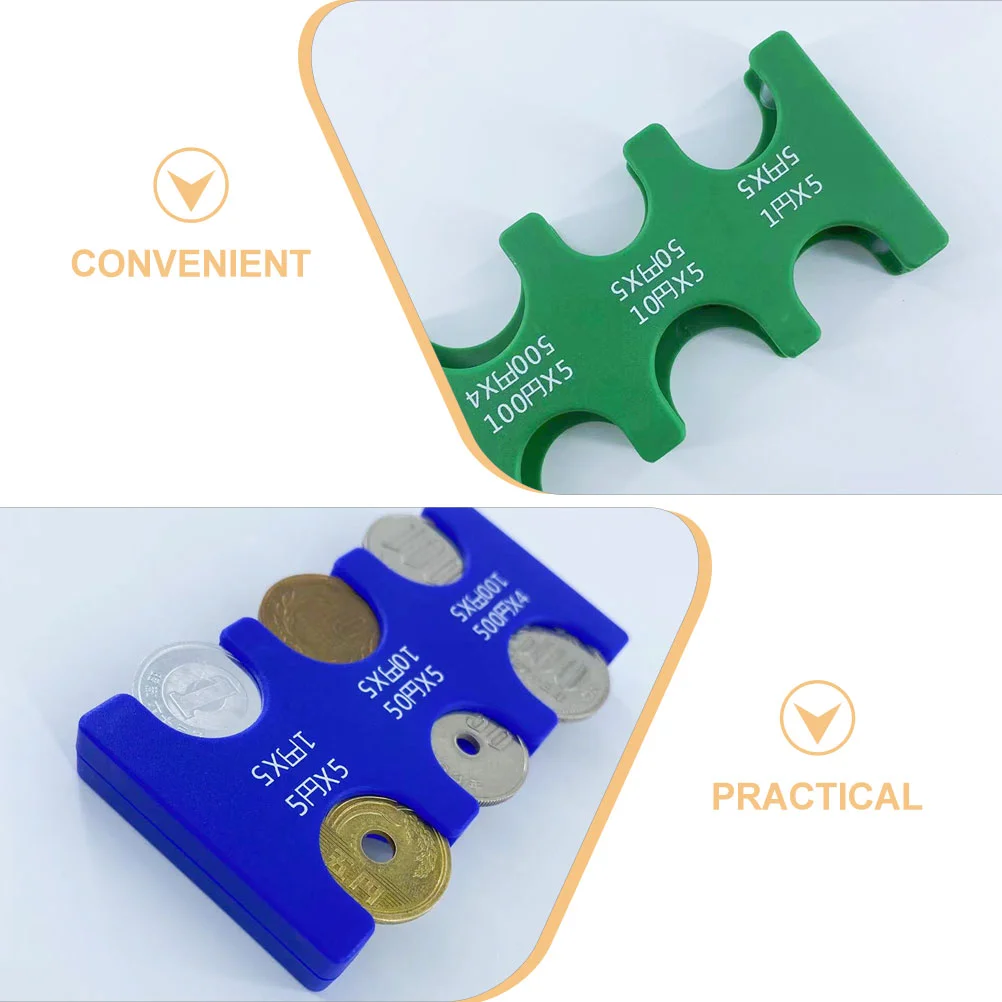 2 Pcs Clip ganizer for Japanese Yen ABS Material Large Capacity Compact Storage Wallet Accessory Change Sorter Collectors
