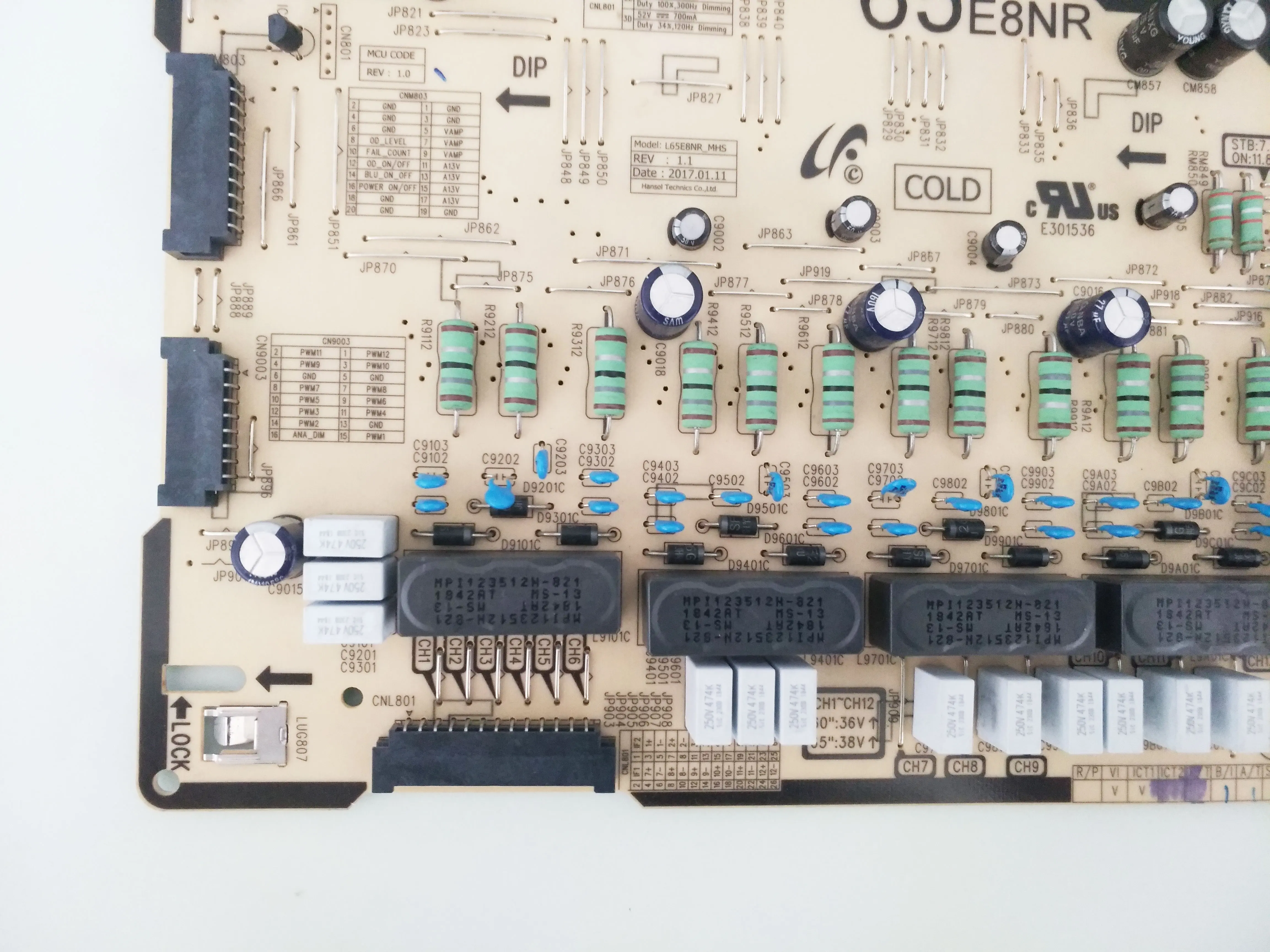 Placa da fonte de alimentação, bn44-00912a, l65e8nr _ mhs, para un65mu8500f, un65mu9000f, un65mu8000fxza, un65mu9000fxza, un65MU850DF, un65MU9000F