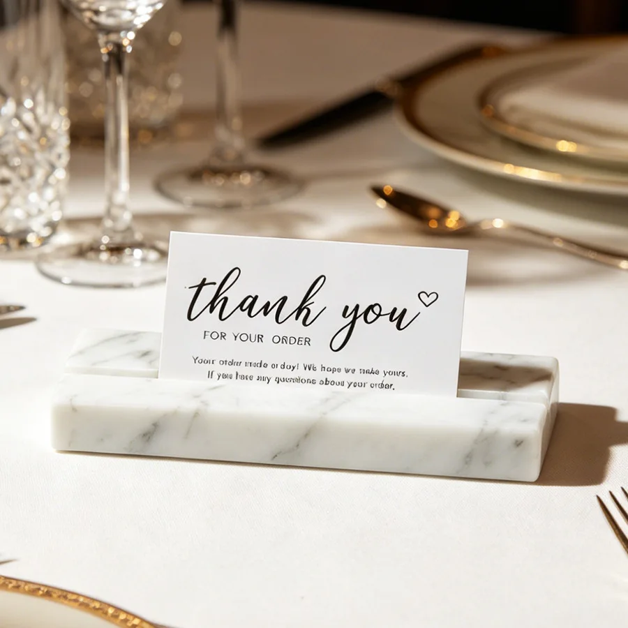 5pcs/lot Marble Price Tag Sign Business Card Holder Snack Price Card Tag Label Photo Rack Table Number Name Base Display