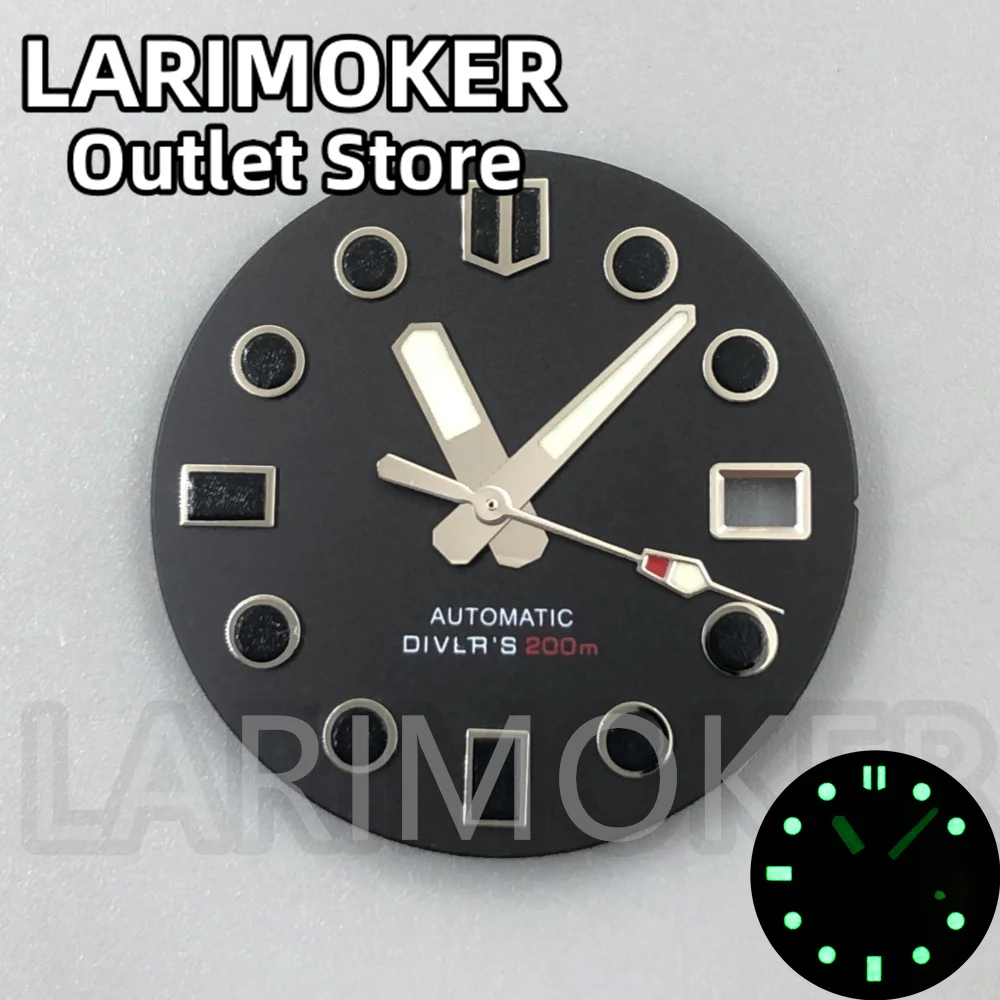 LARIMOKER quadrante da 29 mm quadrante rosso verde Sunburst adatto al movimento NH35 PT5000 per set di accessori per orologi da uomo