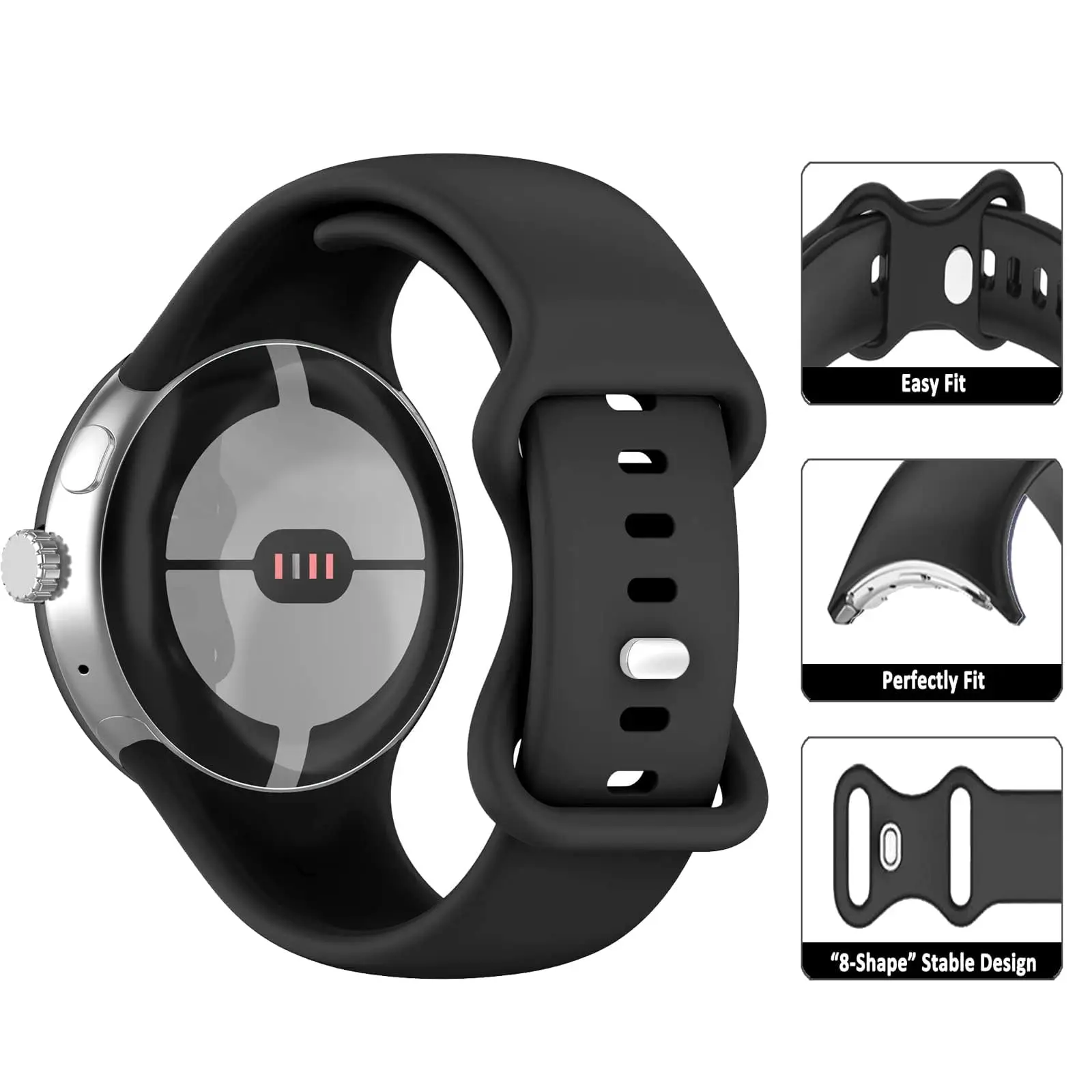 Soft Silicone Strap for Google Pixel Watch 3 Band 45mm Smartwatch Accessories Sport Wristband Correa Bracelet for Pixel Watch 3