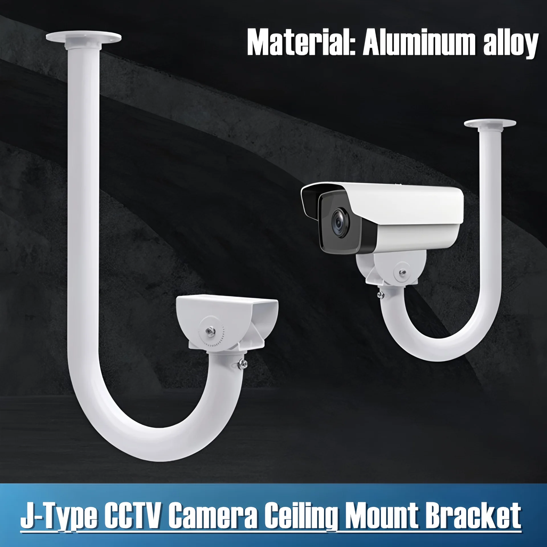 

J Type 30cm Length Surveillance Camera Wall Pendant/Ceiling Mount Bracket Holder Position Direction Adjustable CCTV Camera Stand
