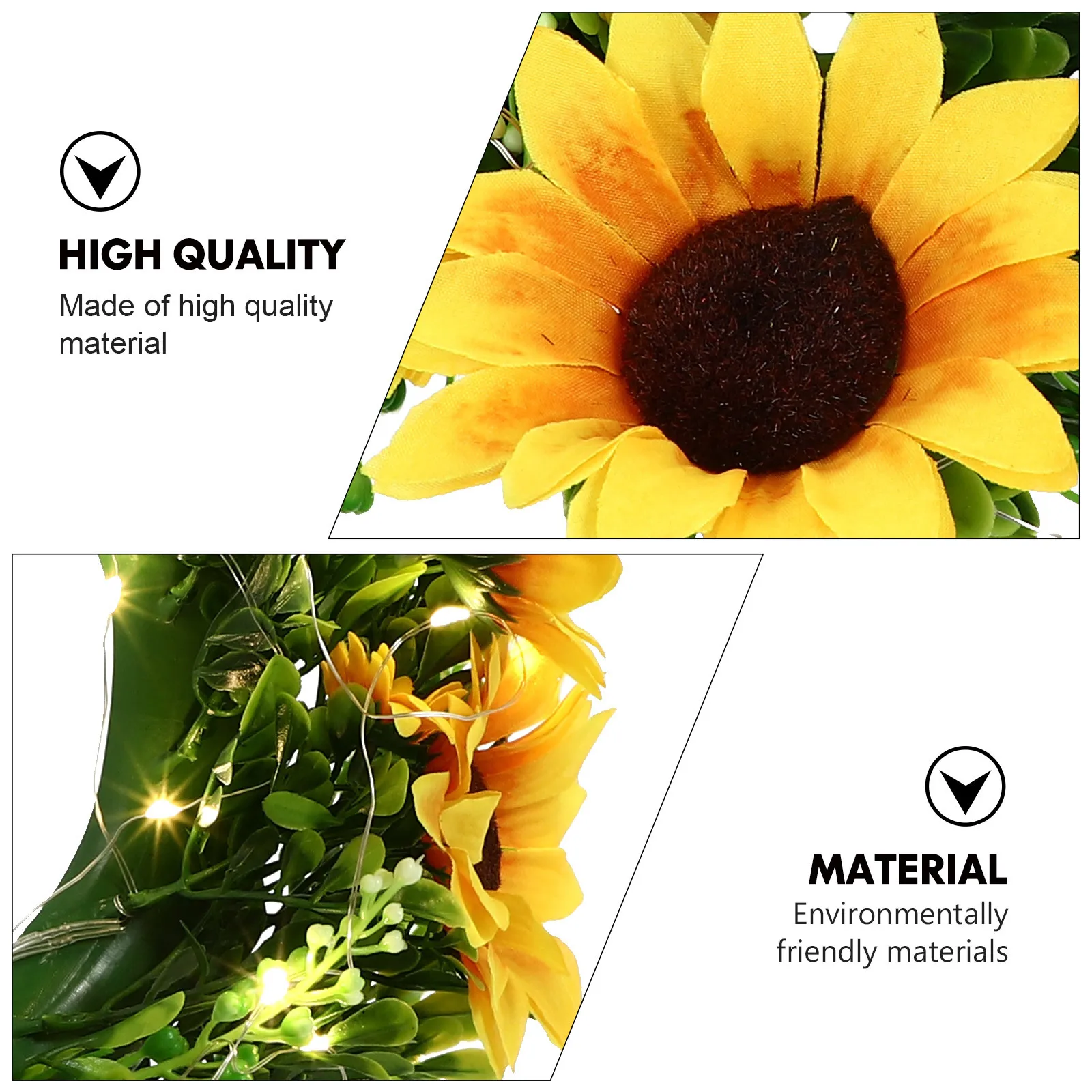 

Sunflower Garland Lamp LED Lighting Decor Exquisite Design for Wedding Home Door Decoration Never Wither Easy Care Romantic