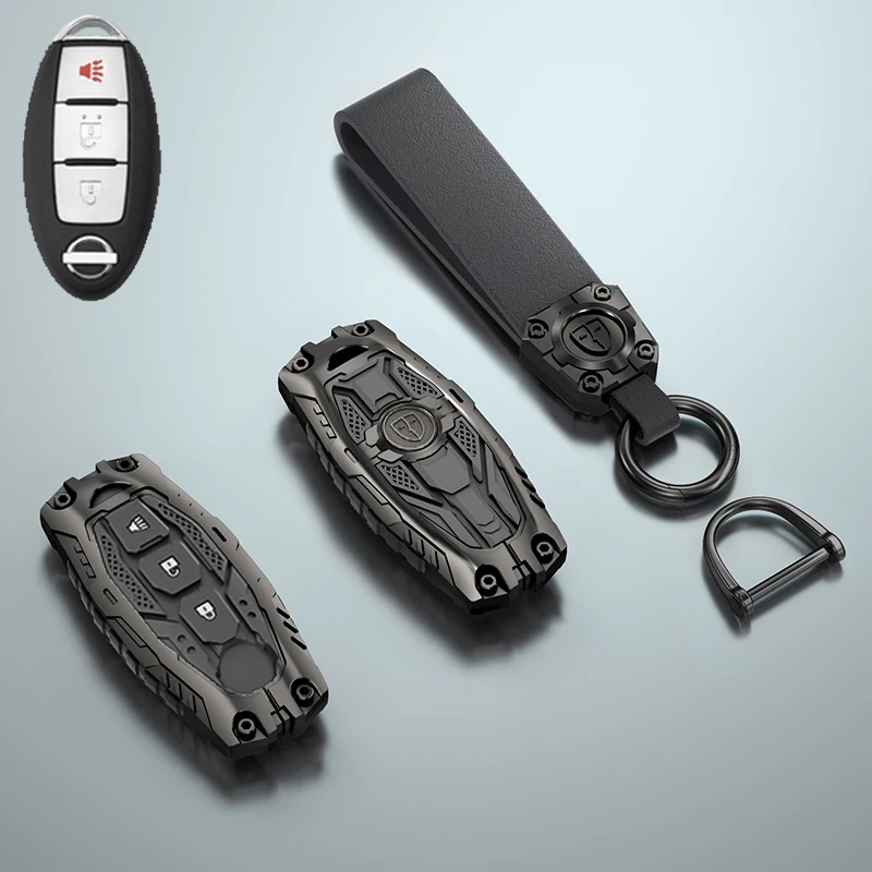 Galvanized Alloy Silicone Car Key Cover Case For Nissan Versa Maxima Rogue Armada Sentra Qashqai X-Trail For Infiniti FX35 QX50