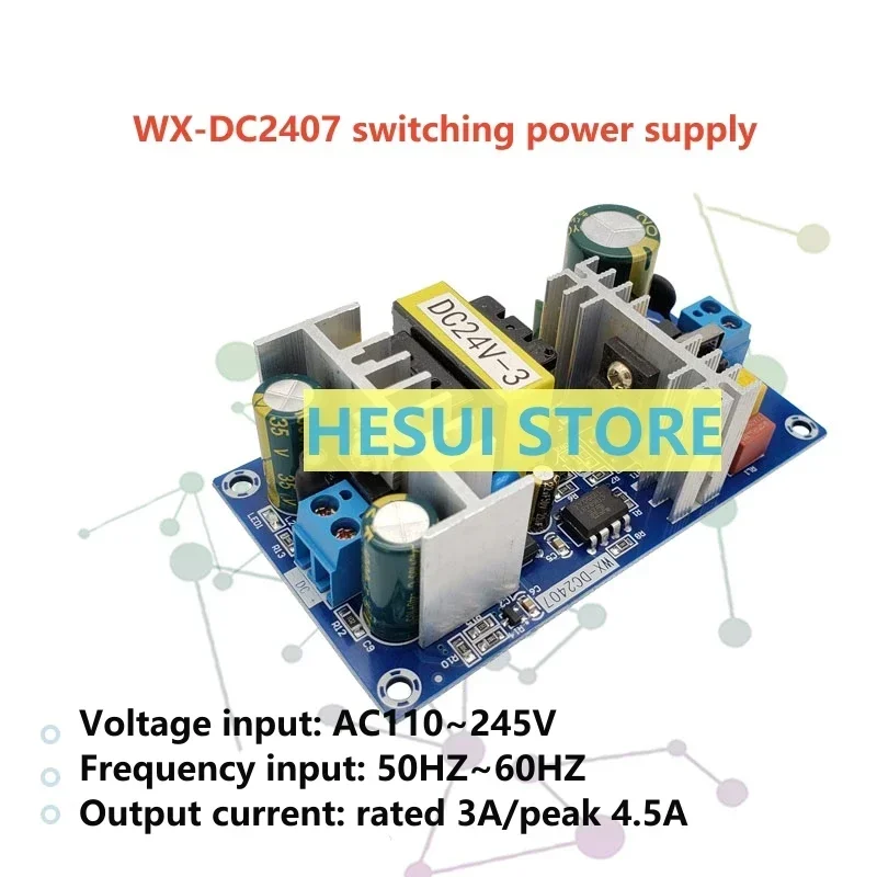 24V3A switching power supply board 70W 24V isolated power supply module 110/220 turn 24 AC-DC built-in module