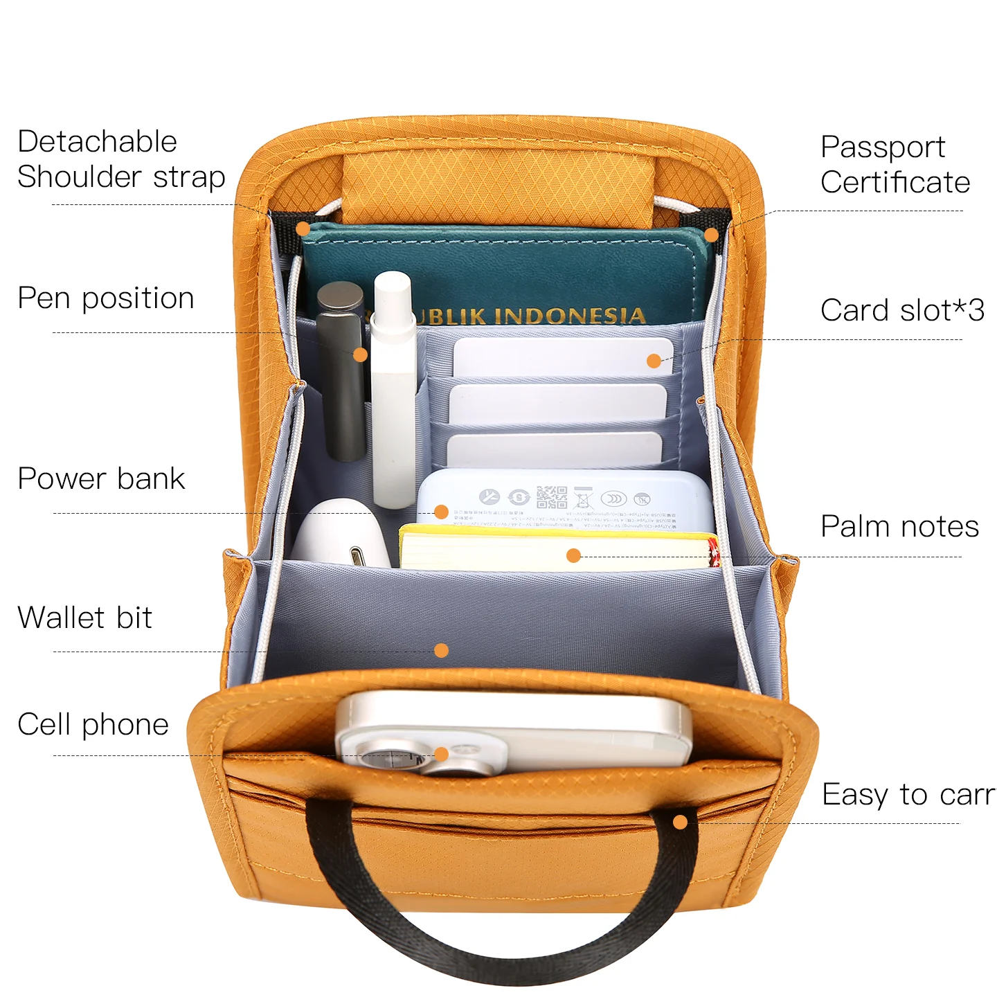 TANGCOOL Nomad Pouch Travel Phone Crossbody Bag Multi Compartment Shoulder Bag For Daily Use