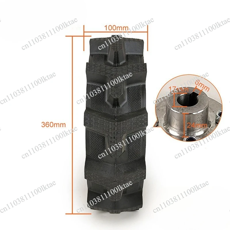 14inch Solid Tire Tubeless 14x5.00-9 Agricultural Tire Steel Hub 17mm Hole for Electric Lawn Mower