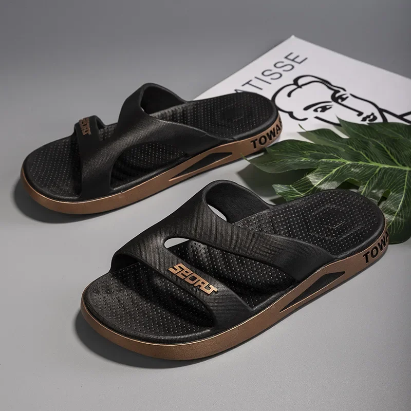 High Quality Men Beach Shoes Summer Casual Flat Slippers Male Indoor Bathroom Anti-Slip Flip Flops Man Flip-Flops Men Sandals