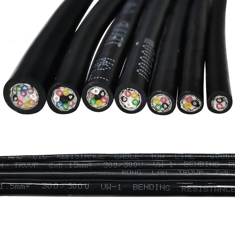 

18AWG Polyurethane High Flexible Shielded Wire 2-20cores Pur Sheath Bending Resistant Acid And Alkali Resistant Drag Chain Cable