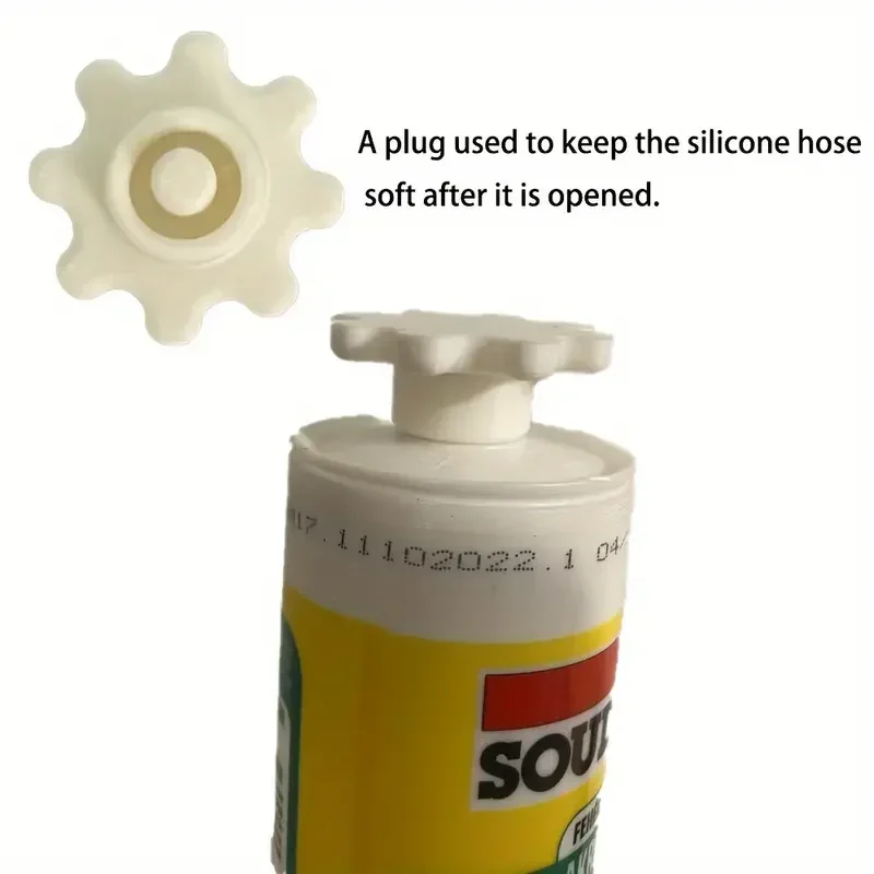 3D Printed Gear Style Tube Caps Leak Proof Air Tight For Silicone Sealant Caulking Gun Long Term Storage Reusable 2Pcs