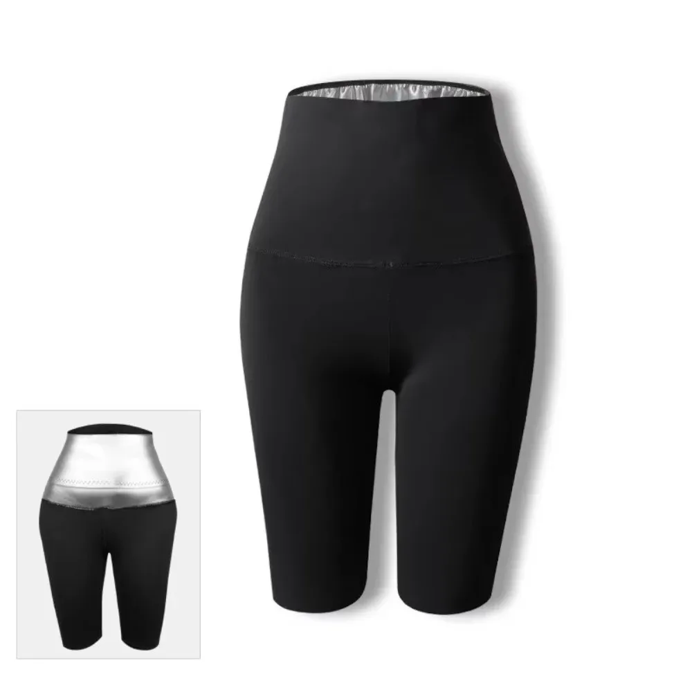 High Waist Shapewear Sweat Pants Hot Thermo Compression Design Women Fitness Leggings Stretch Fabric Waist Trainer