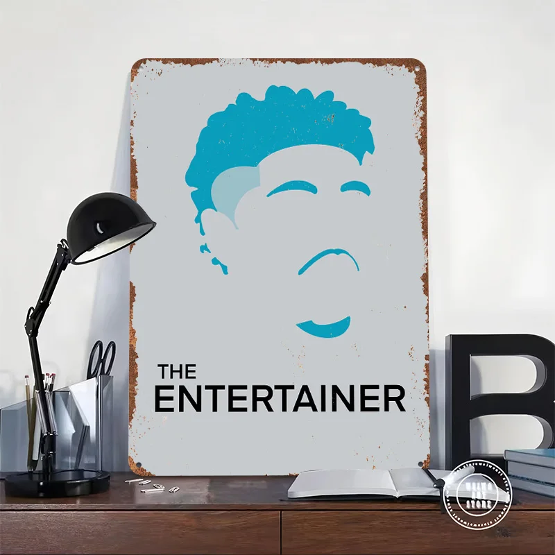 The Entertainer Printed Posters Customizable Wall Art Retro Vintage Metal Tin Signs for Home Room Bathroom Decor Custom Plate