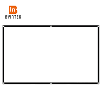 BYINTEK Projector Screen 100 inch Anti-Crease Portable Projector Movie Screen 6:9 Foldable Projection Screen  for Home Theater